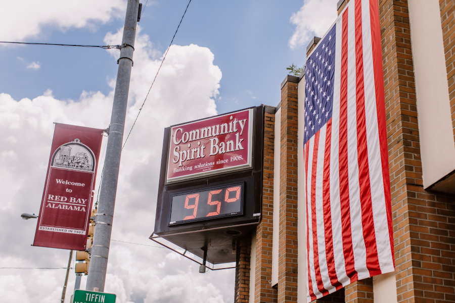 Community Spirit Bank Outside Thermometer